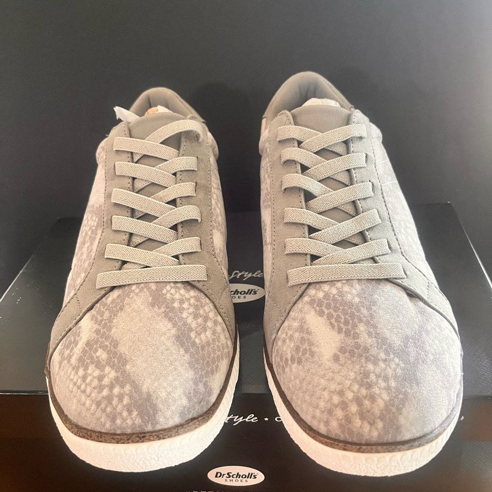 Dr. Scholl's Gray Snakeskin Step-In Athletic Shoes